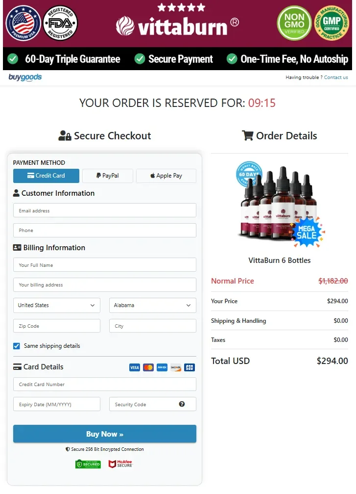 Vittaburn order